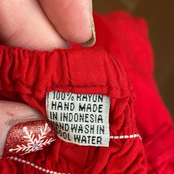 Unbranded red white embroidered slip dress elastic size small handmade Indonesia - Picture 14 of 14